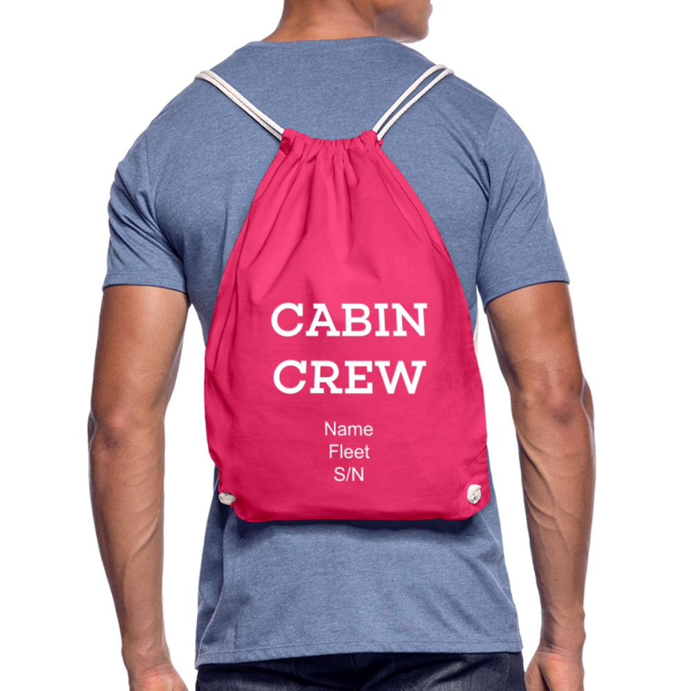 Cabin Crew Drawstring Bag - fuchsia