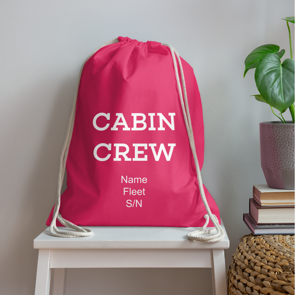 Cabin Crew Drawstring Bag - fuchsia