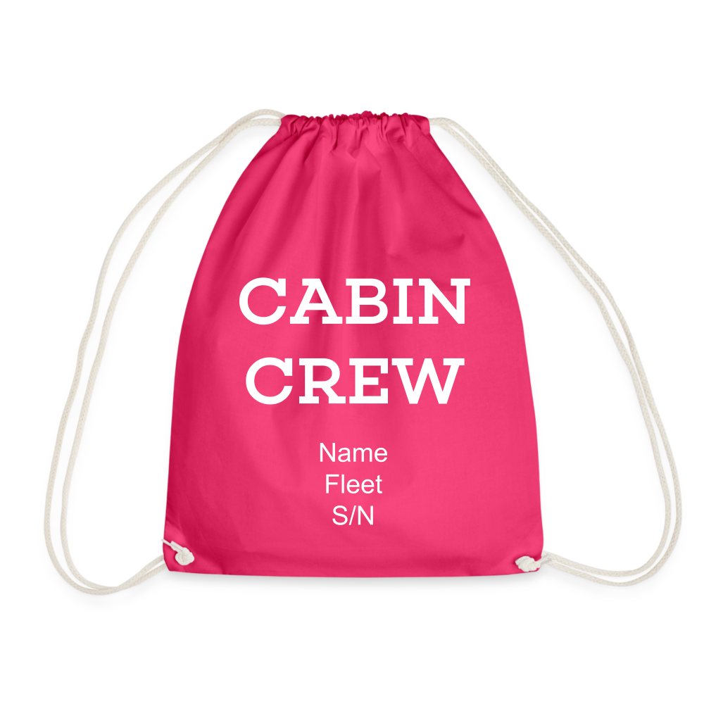 Cabin Crew Drawstring Bag - fuchsia