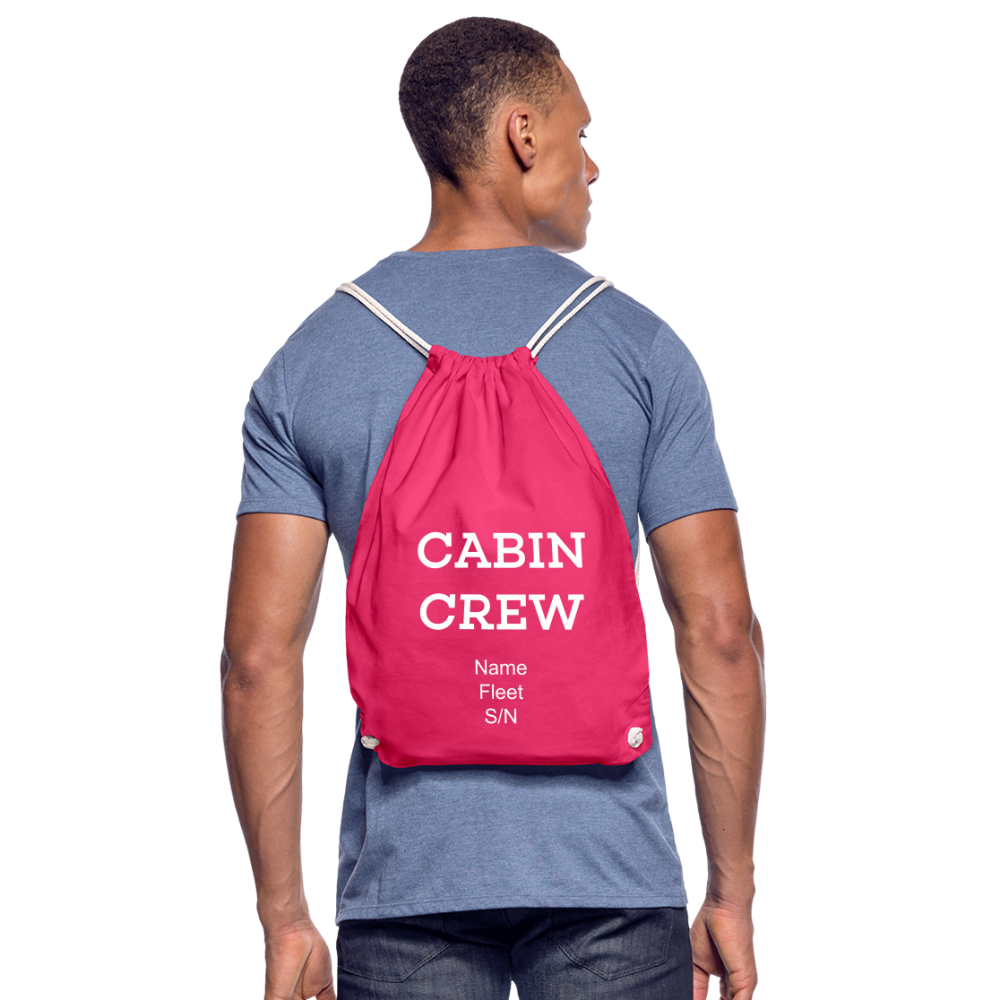 Cabin Crew Drawstring Bag - fuchsia