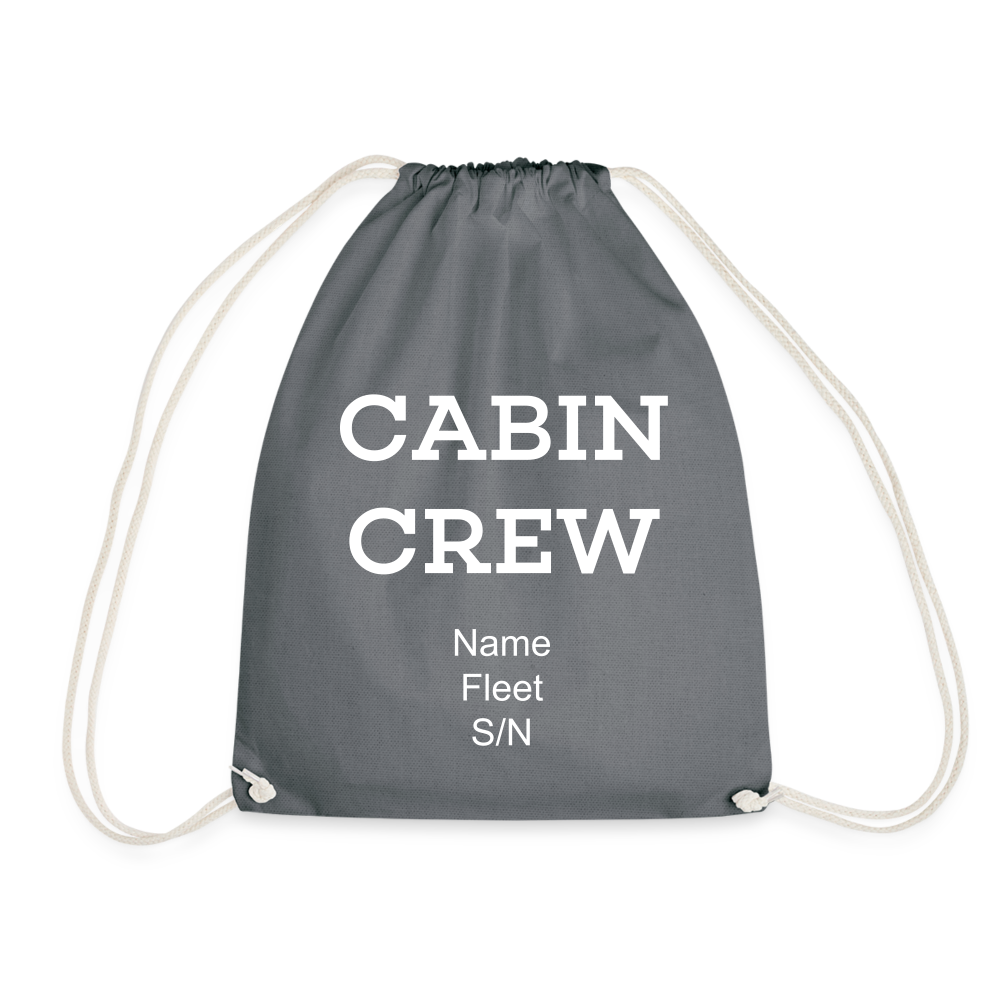 Cabin Crew Drawstring Bag - grey