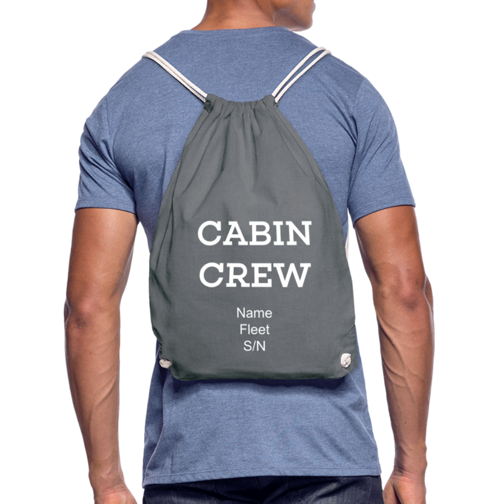 Cabin Crew Drawstring Bag - grey