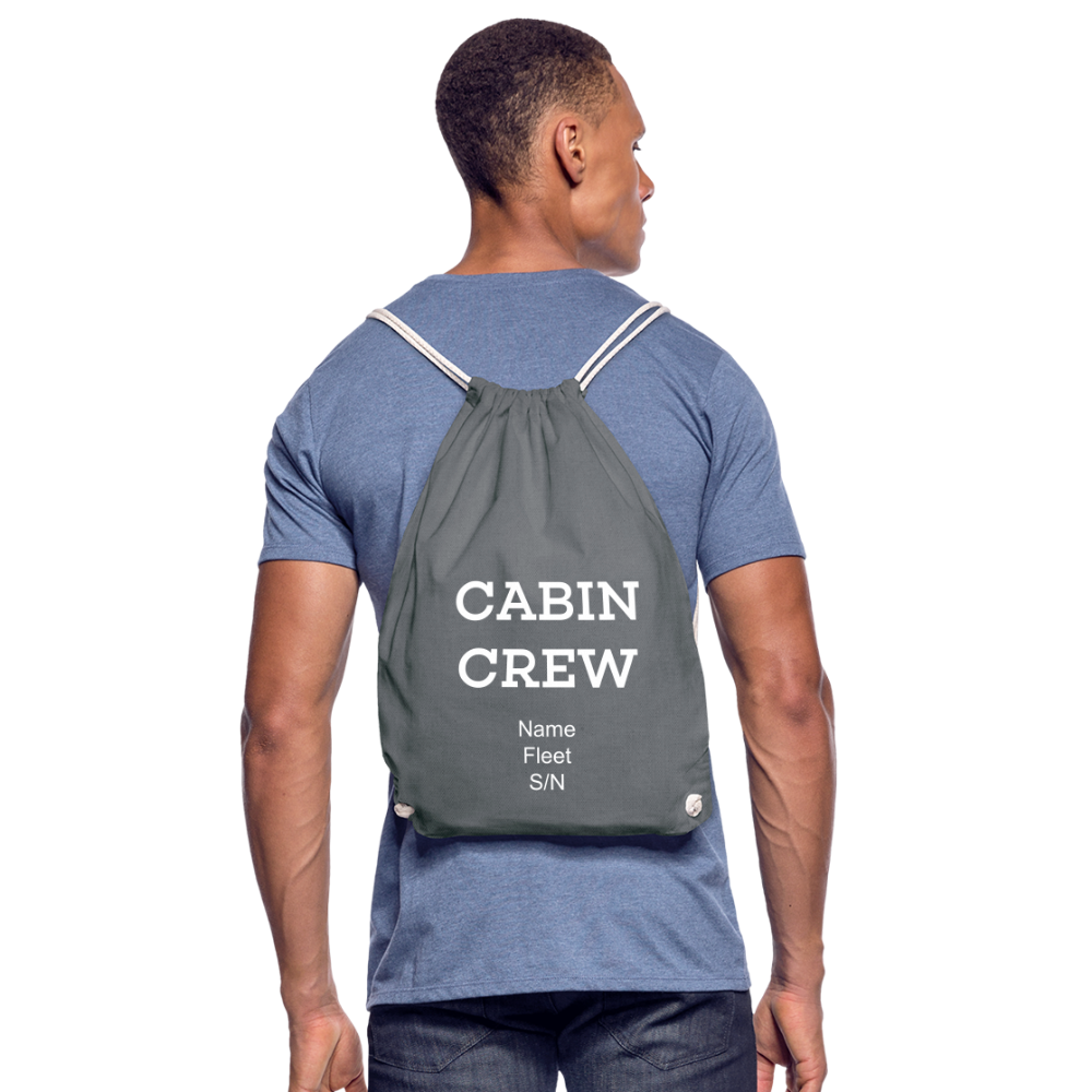 Cabin Crew Drawstring Bag - grey