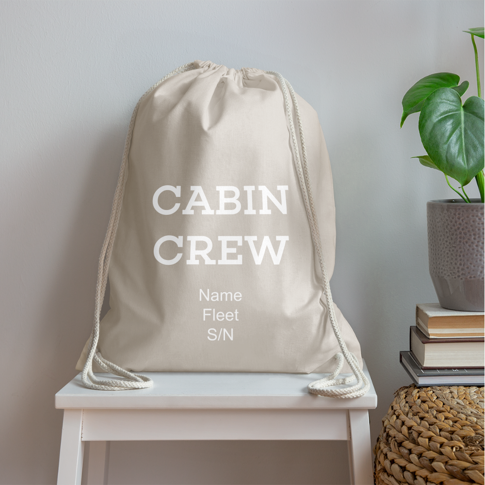 Cabin Crew Drawstring Bag - nature