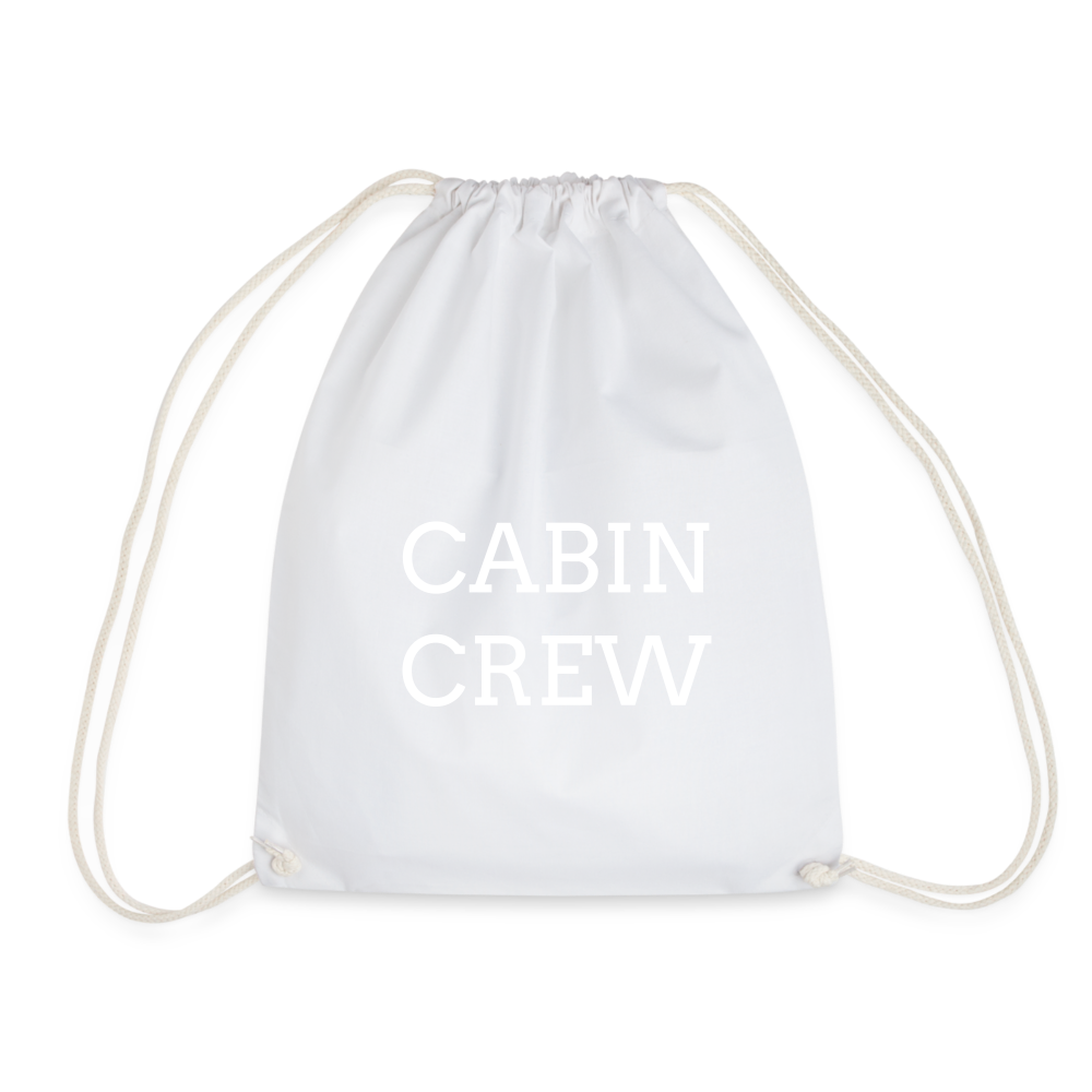 Personalised crew Drawstring Bag - white