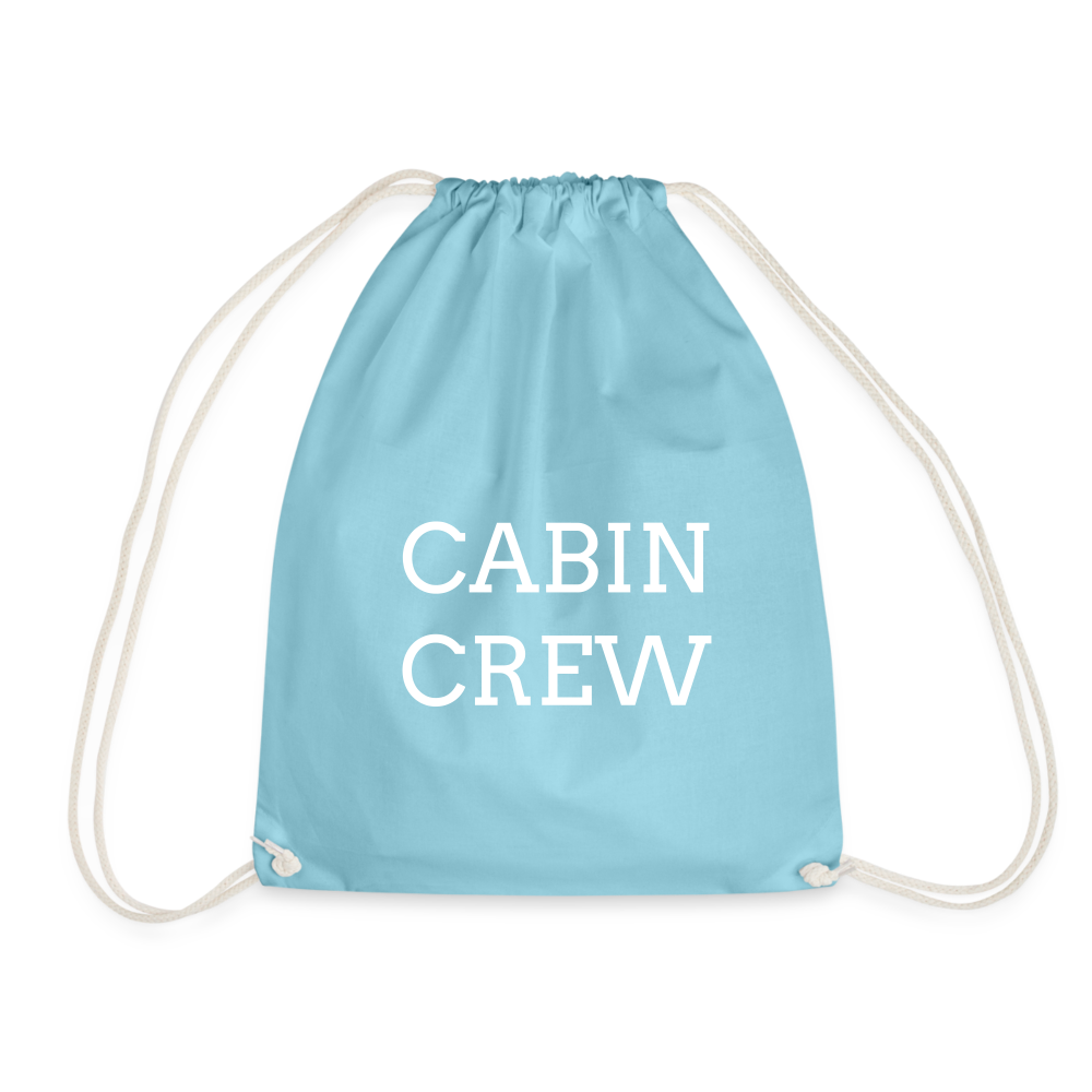 Personalised crew Drawstring Bag - aqua