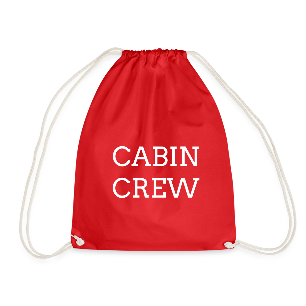 Personalised crew Drawstring Bag - red