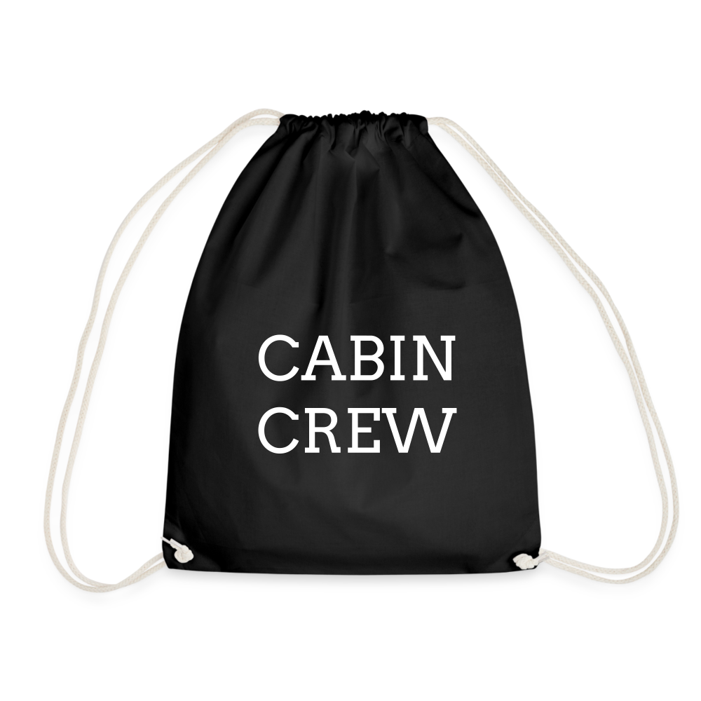 Personalised crew Drawstring Bag - black