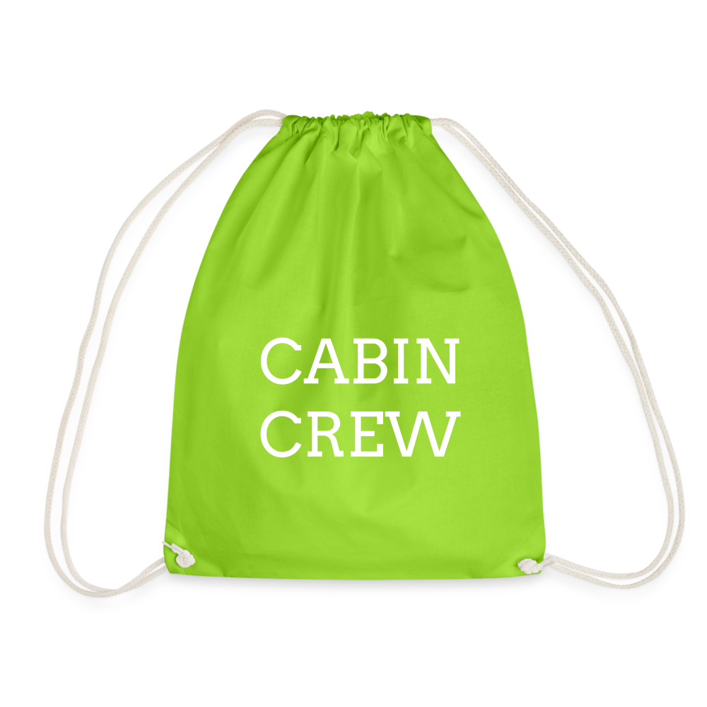 Personalised crew Drawstring Bag - neon green