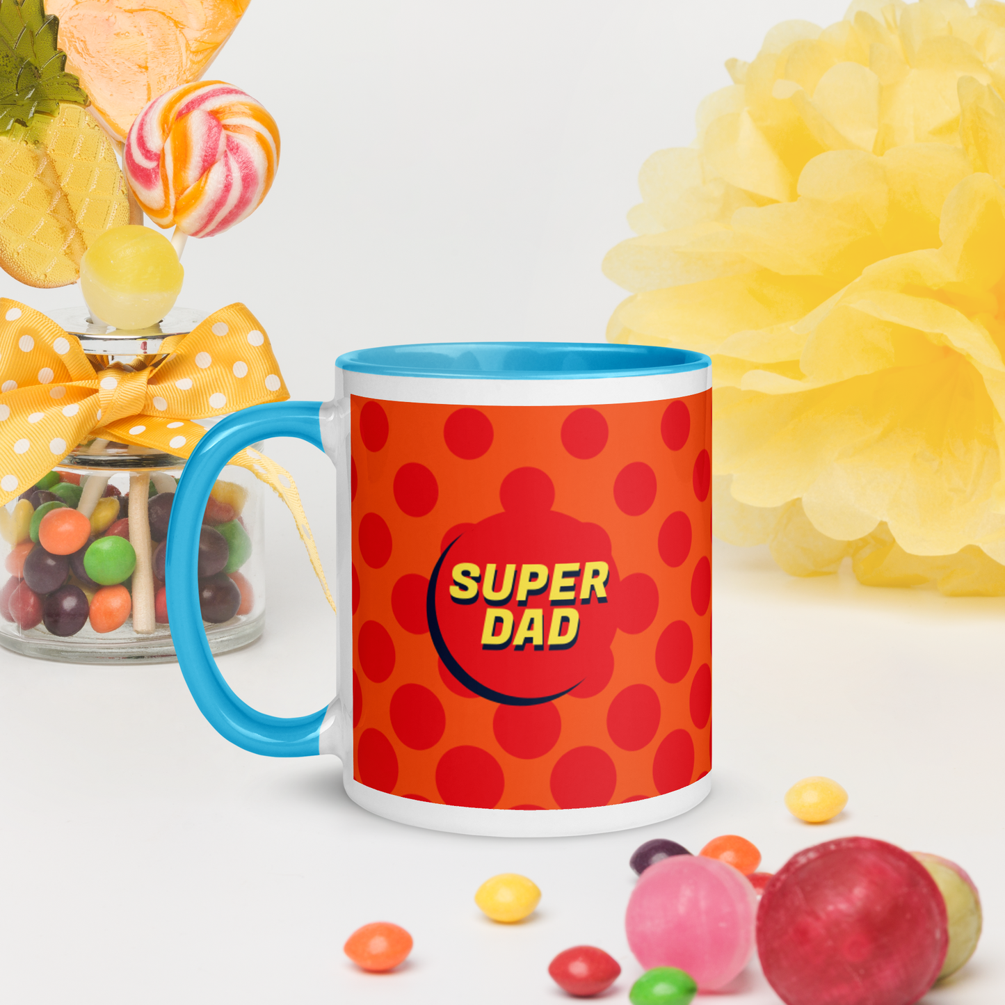 Super Dad Mug with Color Inside