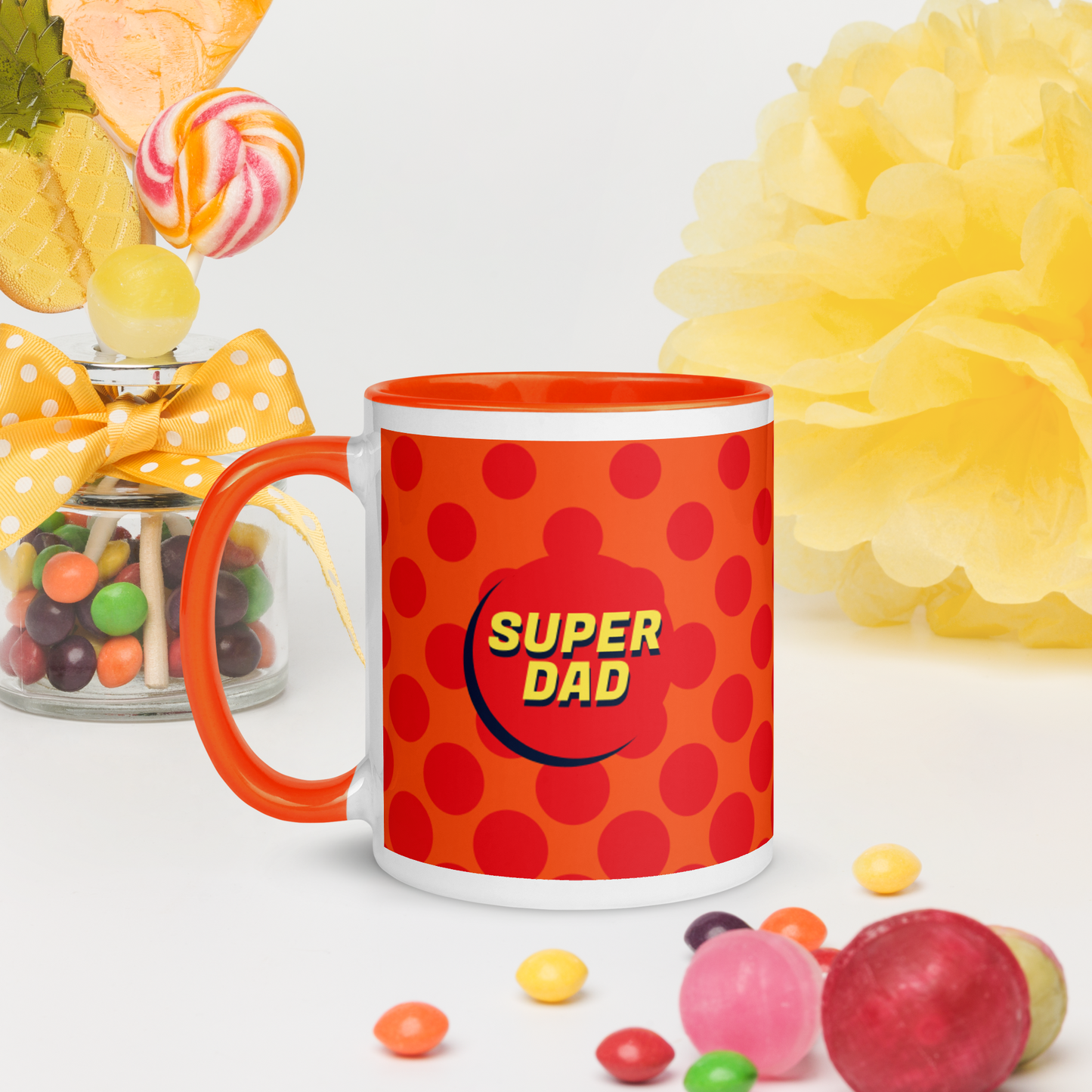 Super Dad Mug with Color Inside