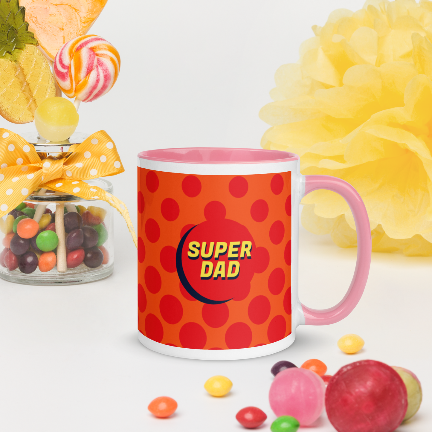 Super Dad Mug with Color Inside
