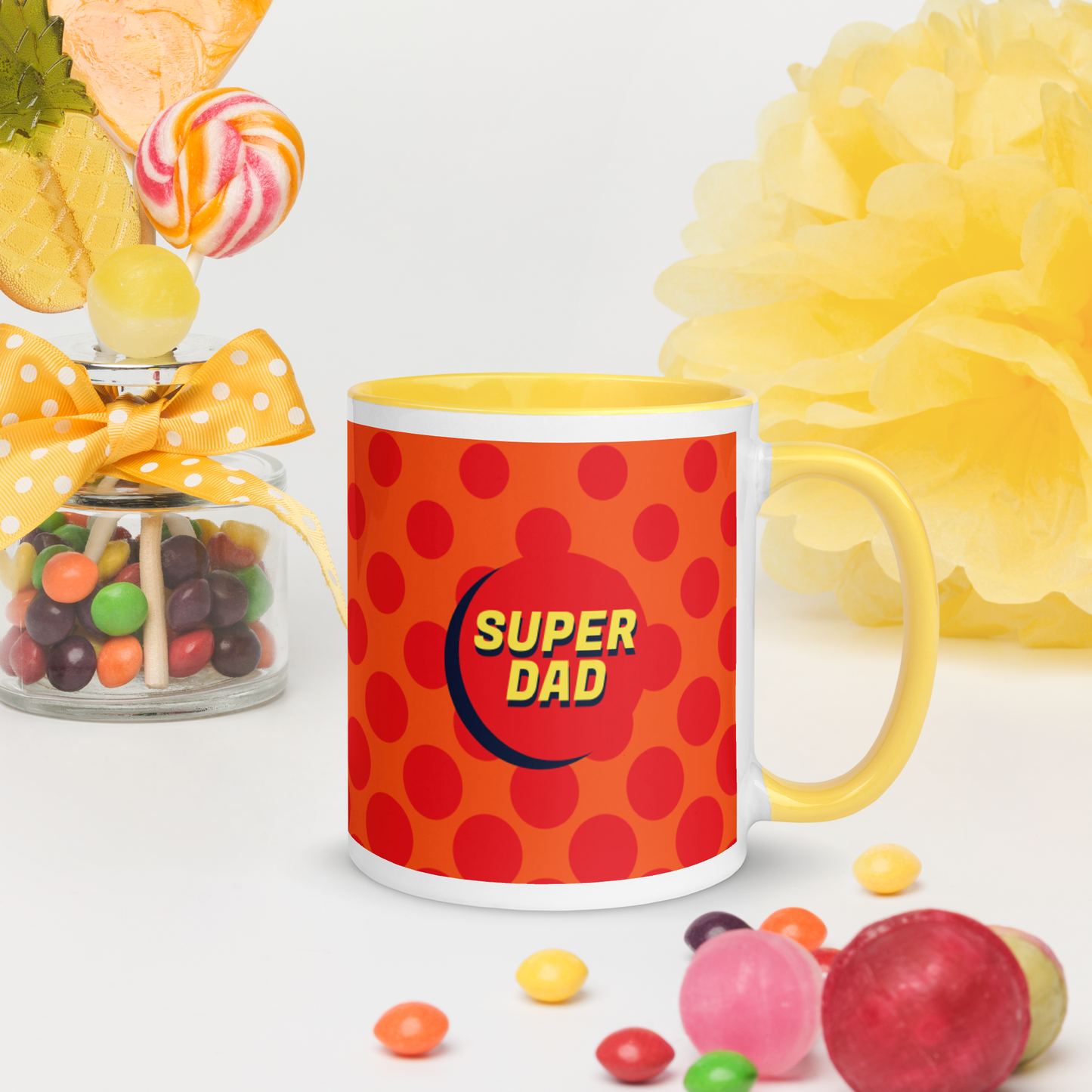 Super Dad Mug with Color Inside